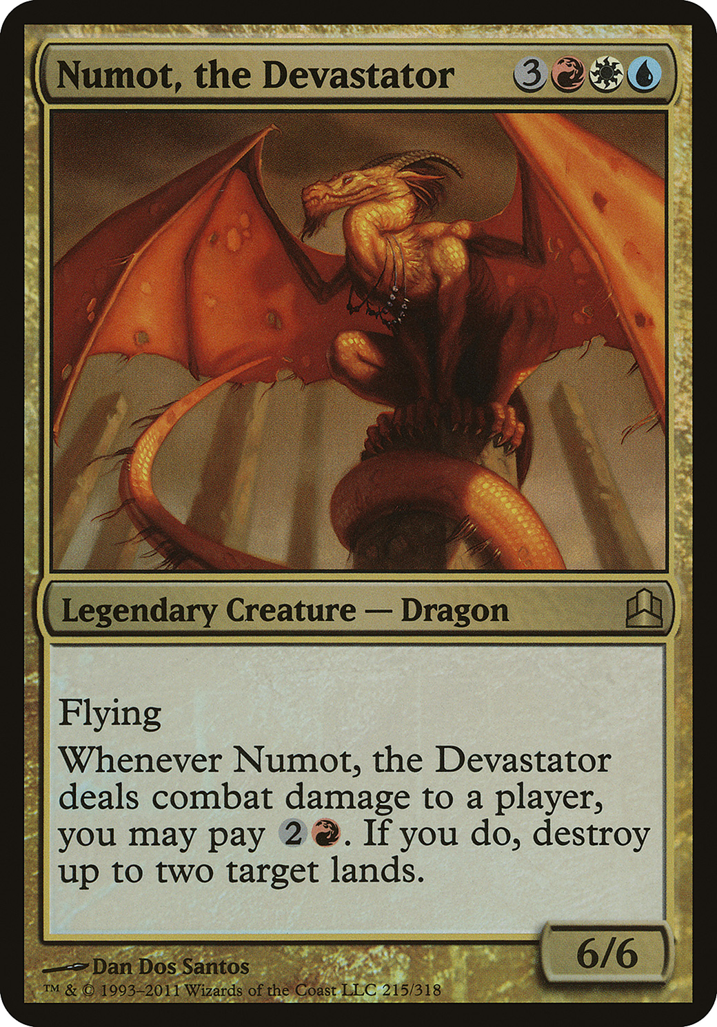 Image of Numot, the Devastator (Commander) (OVER-) - Commander 2011 Oversized Foil