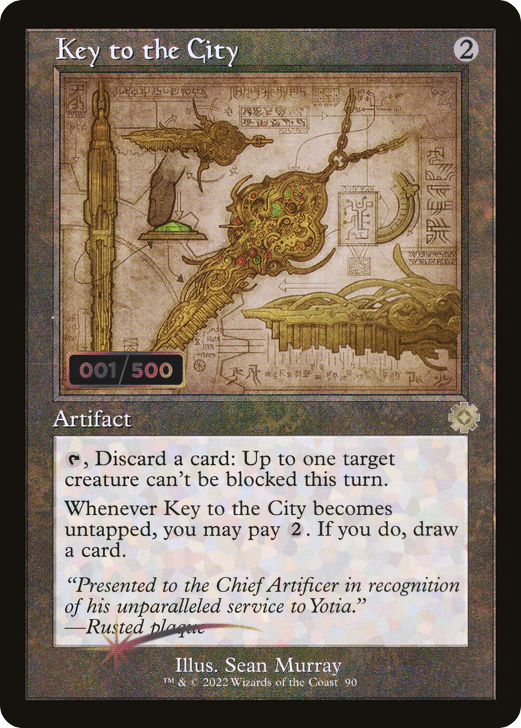 Image of Key to the City (Schematic) (Serial Numbered) (BRR-090) - The Brothers' War Retro Artifacts Foil