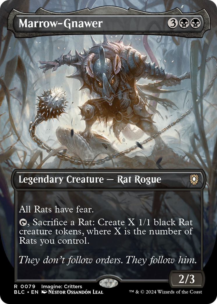 Image of Marrow-Gnawer (Borderless) (BLC-079) - Bloomburrow Commander (Borderless) Foil