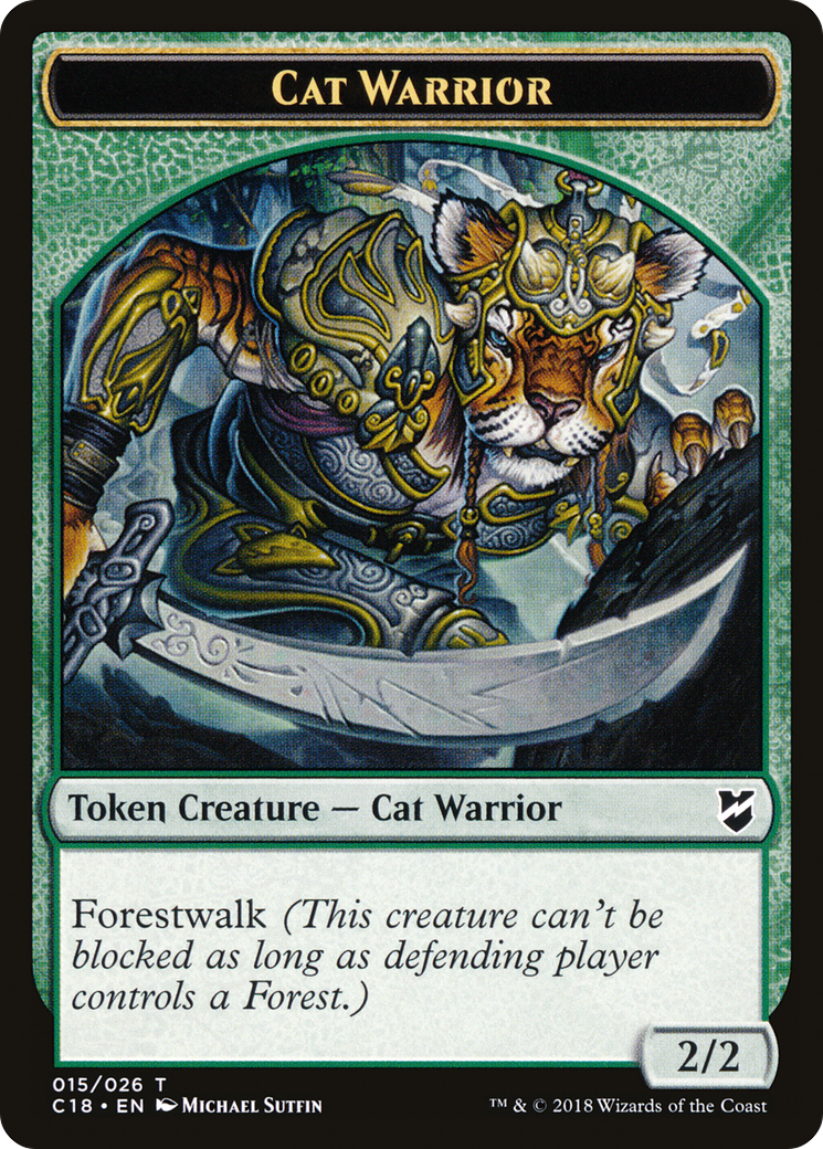 Image of Cat Warrior (TC18-015) - Commander 2018 Tokens