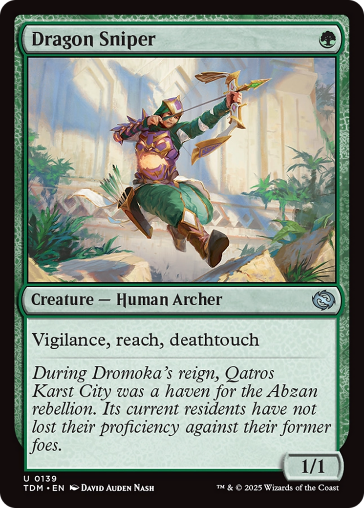 Image of Dragon Sniper (TDM-139) - Tarkir: Dragonstorm Foil