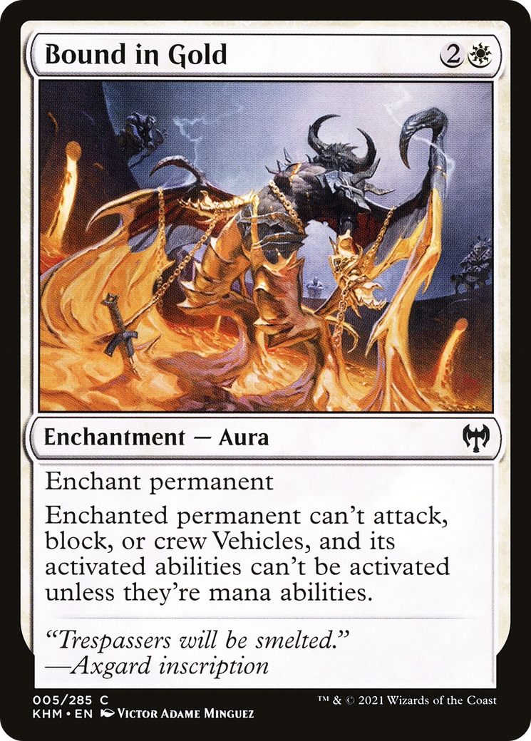 Image of Bound in Gold (KHM-005) - Kaldheim Foil