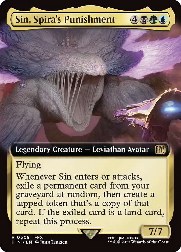 Image of Sin, Spira's Punishment (Extended Art) (FIN-508) - FINAL FANTASY: (Extended Art) Foil