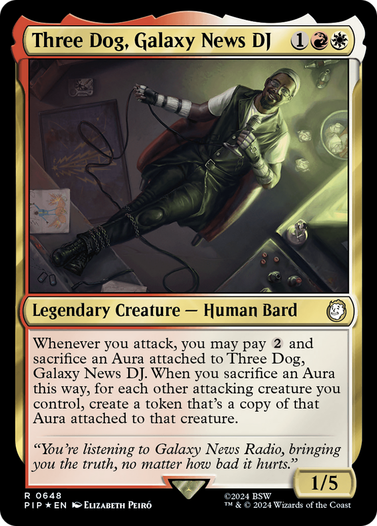 Image of Three Dog, Galaxy News DJ (Surge Foil) (PIP-648) - Fallout Foil