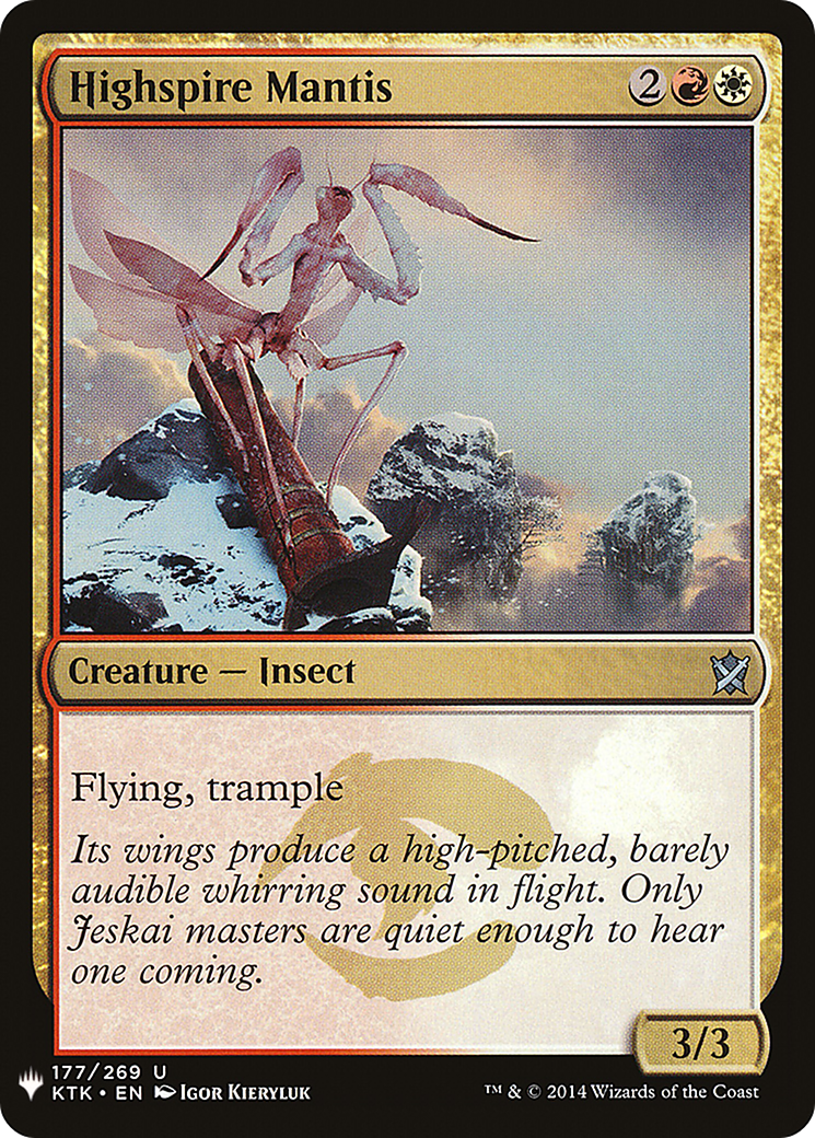 Image of Highspire Mantis (LIST-177) - The List