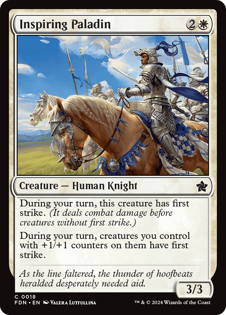 Image of Inspiring Paladin (FDN-018) - Foundations Foil