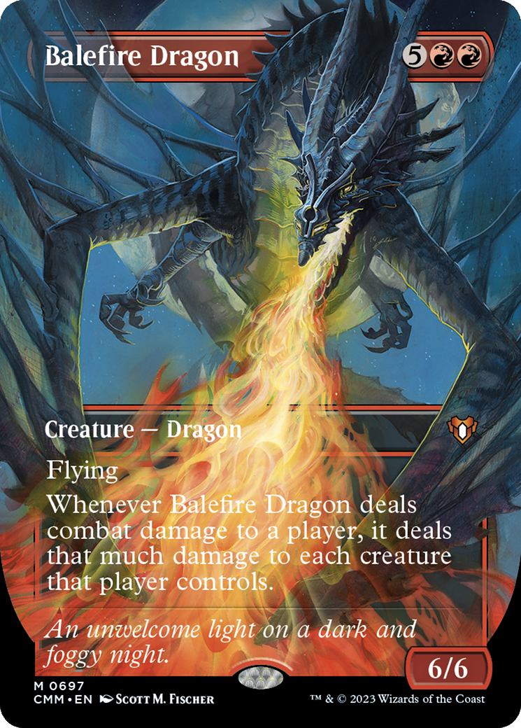 Image of Balefire Dragon (Borderless) (CMM-697) - Commander Masters (Borderless)