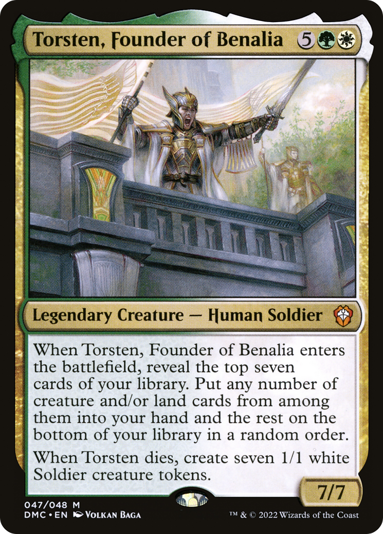 Image of Torsten, Founder of Benalia (DMC-047) - Dominaria United Commander Foil