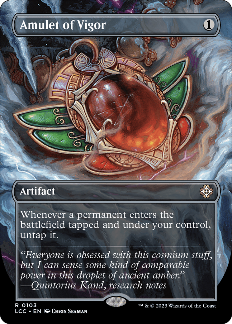 Image of Amulet of Vigor (Borderless) (LCC-103) - The Lost Caverns of Ixalan Commander (Borderless) Foil