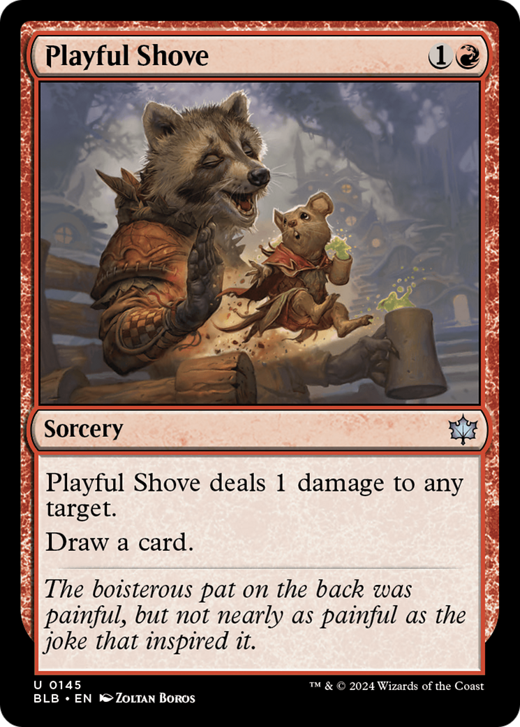 Image of Playful Shove (BLB-145) - Bloomburrow Foil