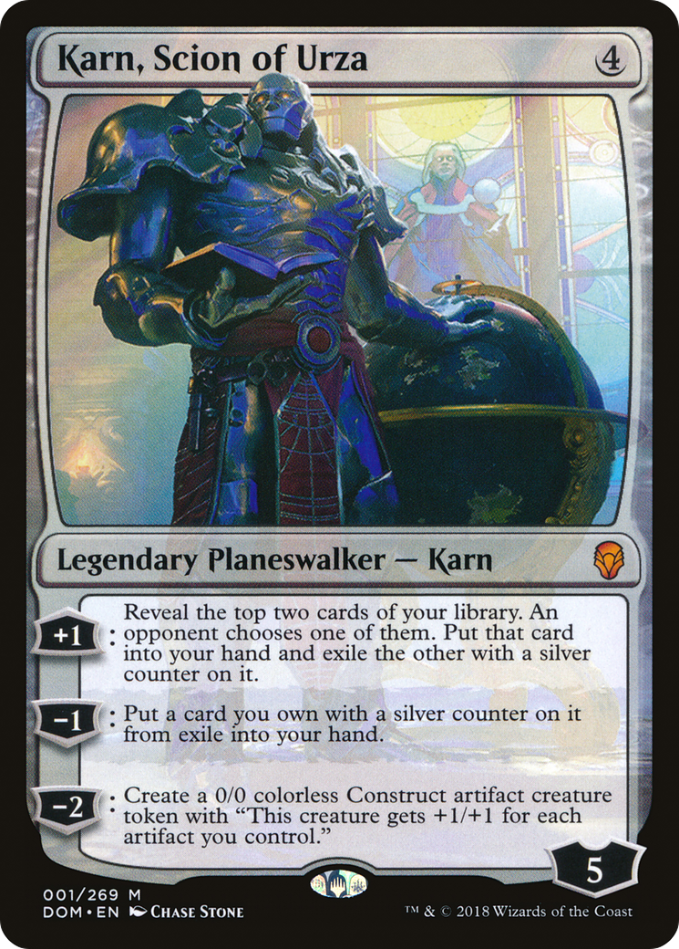 Image of Karn, Scion of Urza (DOM-001) - Dominaria Foil
