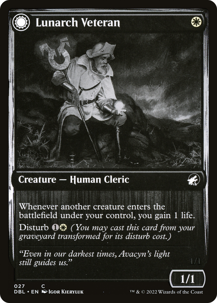 Image of Lunarch Veteran (DBL-027) - Innistrad: Double Feature: (Double Faced Transform)