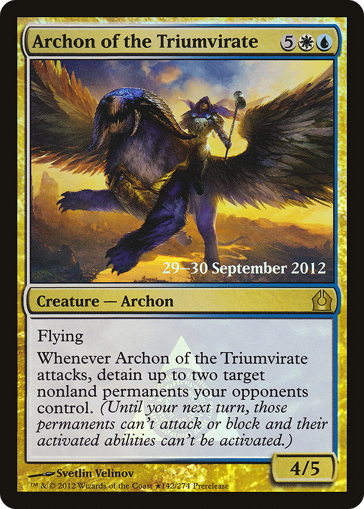Image of Archon of the Triumvirate (PRE-142) - Return to Ravnica Promos Foil