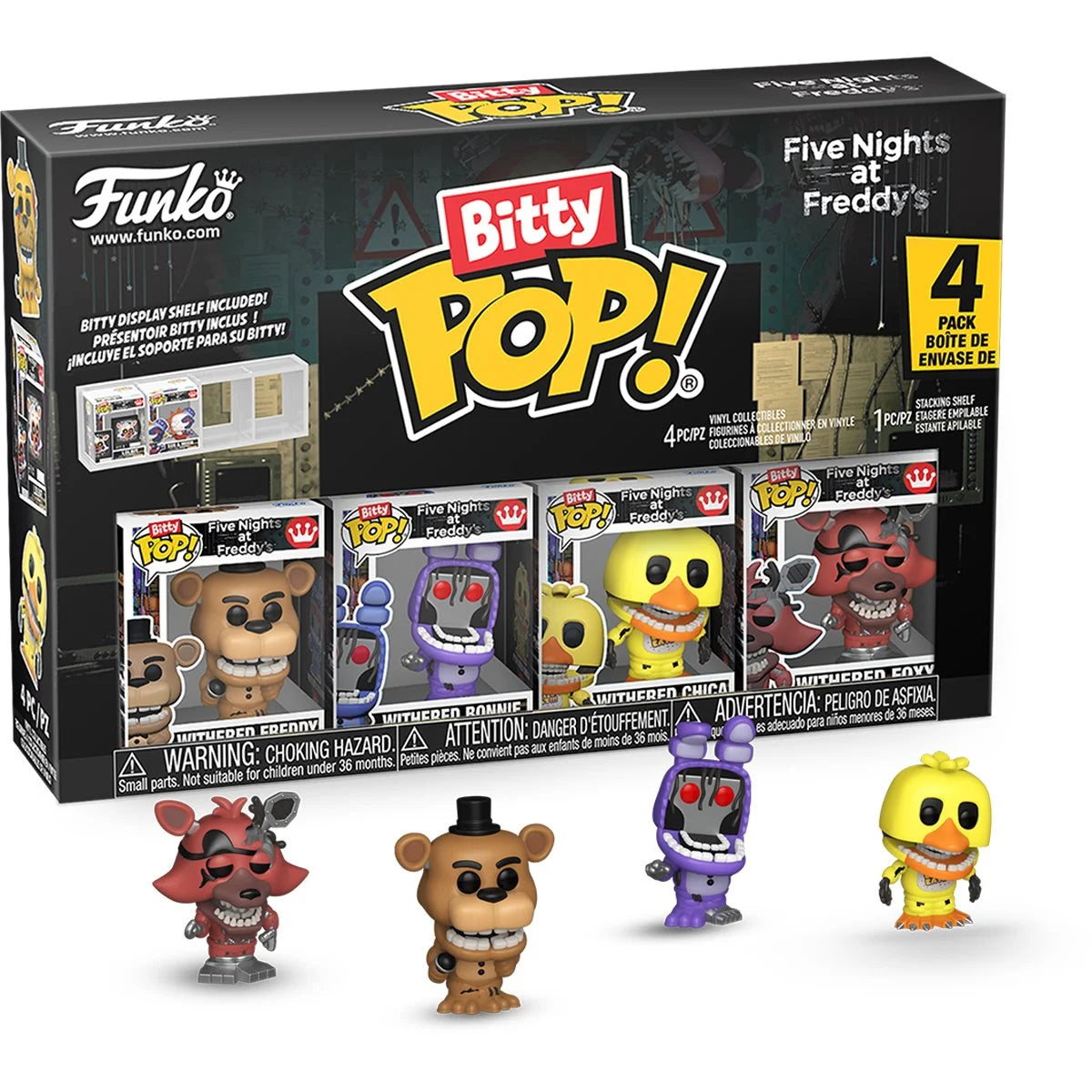 Image of Five Nights at Freddy's Withered Funko Bitty Pop! Mini-Figure 4-Pack