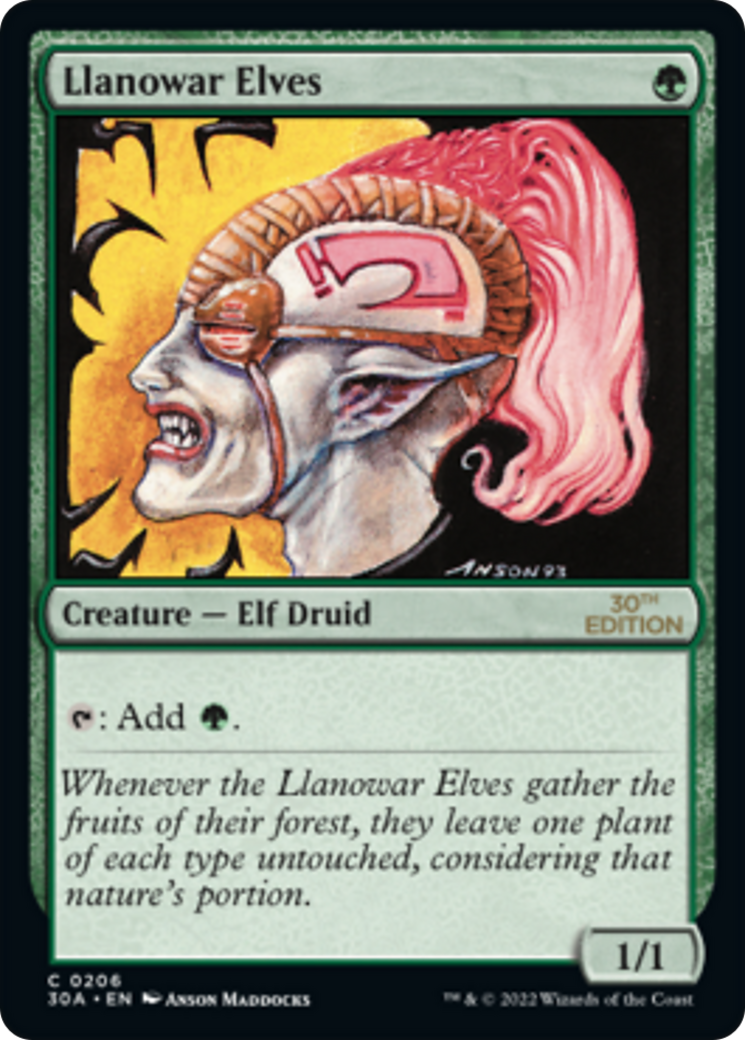 Image of Llanowar Elves (30A-206) - 30th Anniversary Edition