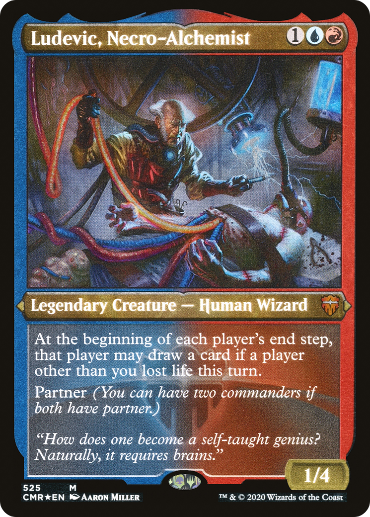 Image of Ludevic, Necro-Alchemist (Foil Etched) (CMR-525) - Commander Legends Foil