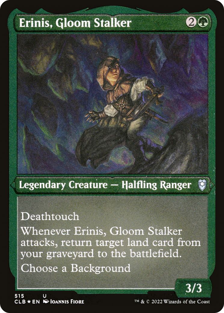 Image of Erinis, Gloom Stalker (CLB-515) - Commander Legends: Battle for Baldur's Gate Etched Foil