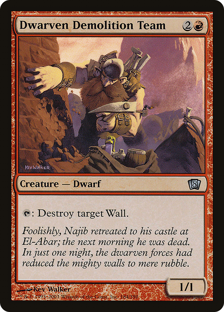 Image of Dwarven Demolition Team (8ED-184★) - 8th Edition Foil