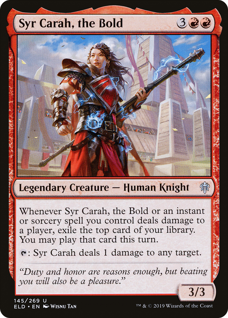 Image of Syr Carah, the Bold (ELD-145) - Throne of Eldraine Foil
