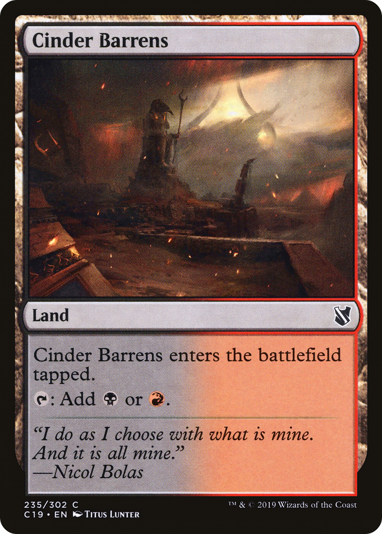 Image of Cinder Barrens (C19-235) - Commander 2019