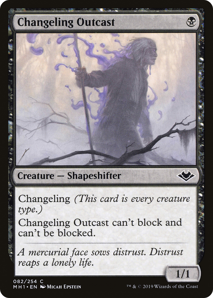 Image of Changeling Outcast (MH1-082) - Modern Horizons Foil