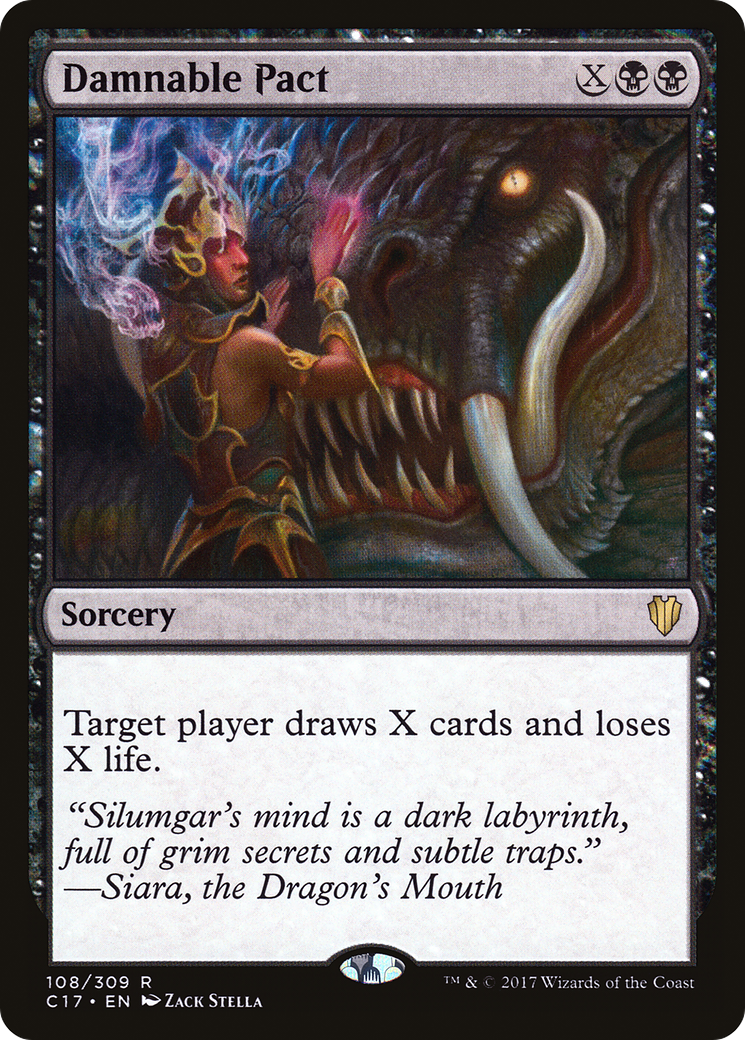 Image of Damnable Pact (C17-108) - Commander 2017