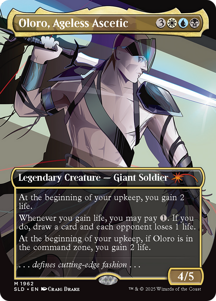 Image of Oloro, Ageless Ascetic (Rainbow Foil) (SLD-1962) - Secret Lair Drop (Borderless) Foil