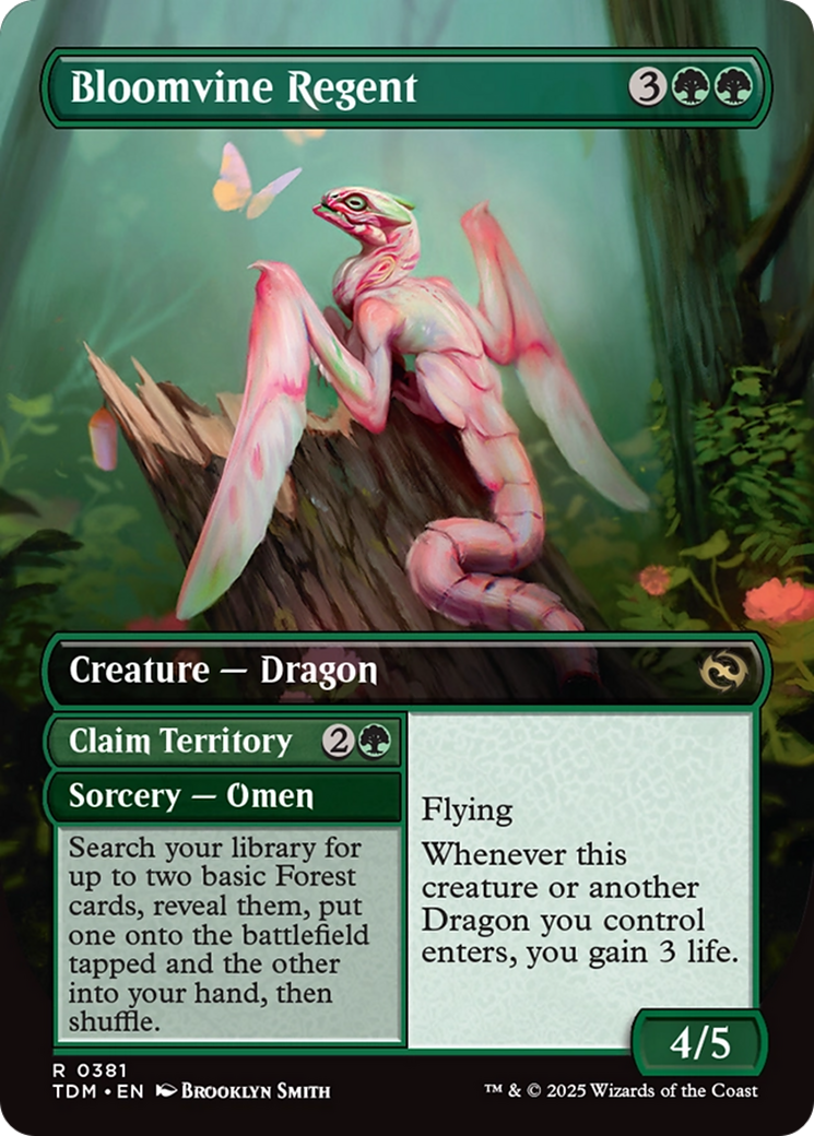 Image of Bloomvine Regent (Borderless) (TDM-381) - Tarkir: Dragonstorm (Borderless) Foil