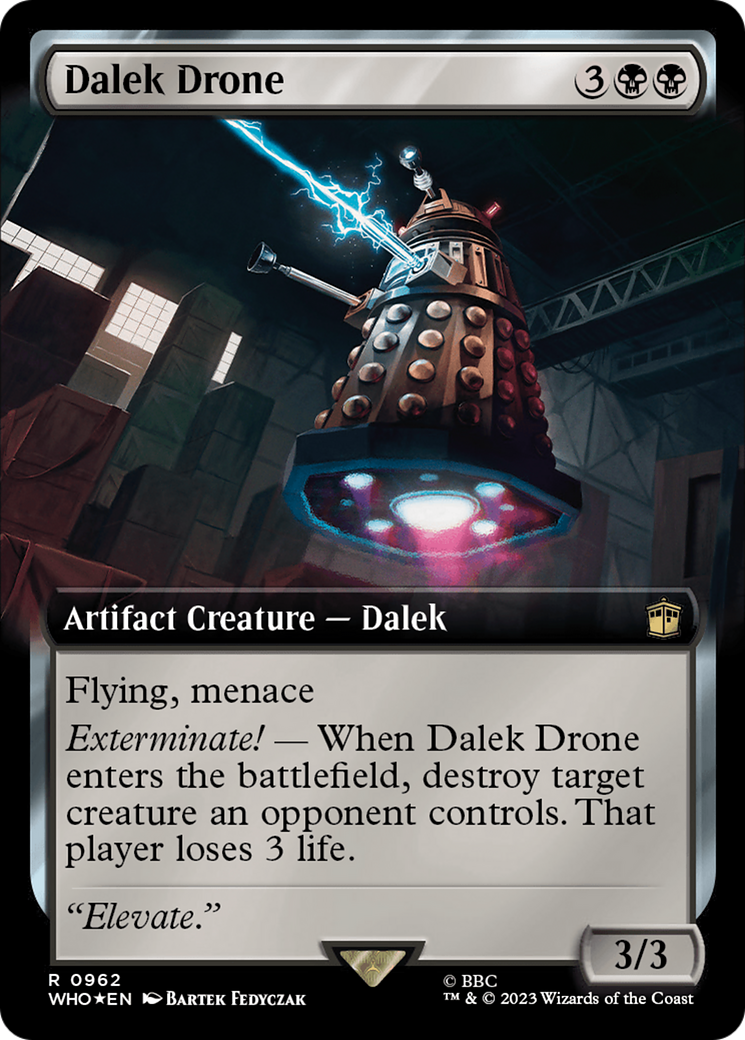 Image of Dalek Drone (Extended Art) (Surge Foil) (WHO-962) - Doctor Who: (Extended Art) Foil