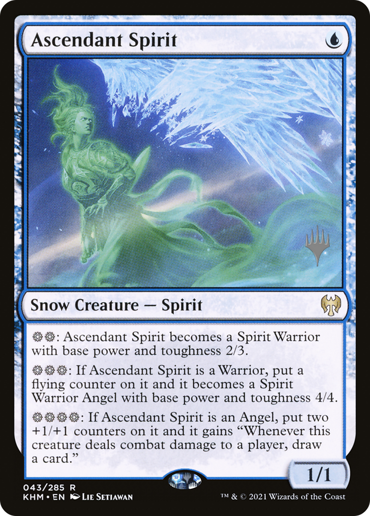 Image of Ascendant Spirit (PPKHM-043) - Kaldheim Promos: (snow)