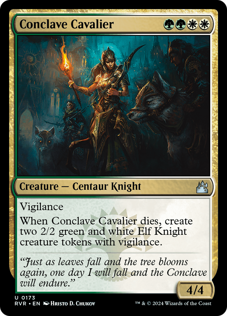 Image of Conclave Cavalier (RVR-173) - Ravnica Remastered Foil