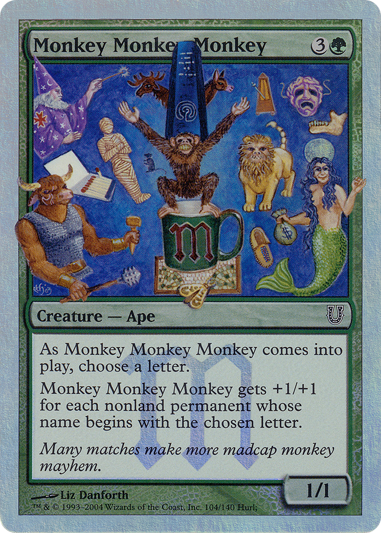 Image of Monkey Monkey Monkey (Alternate Foil) (UNH-104) - Unhinged Foil