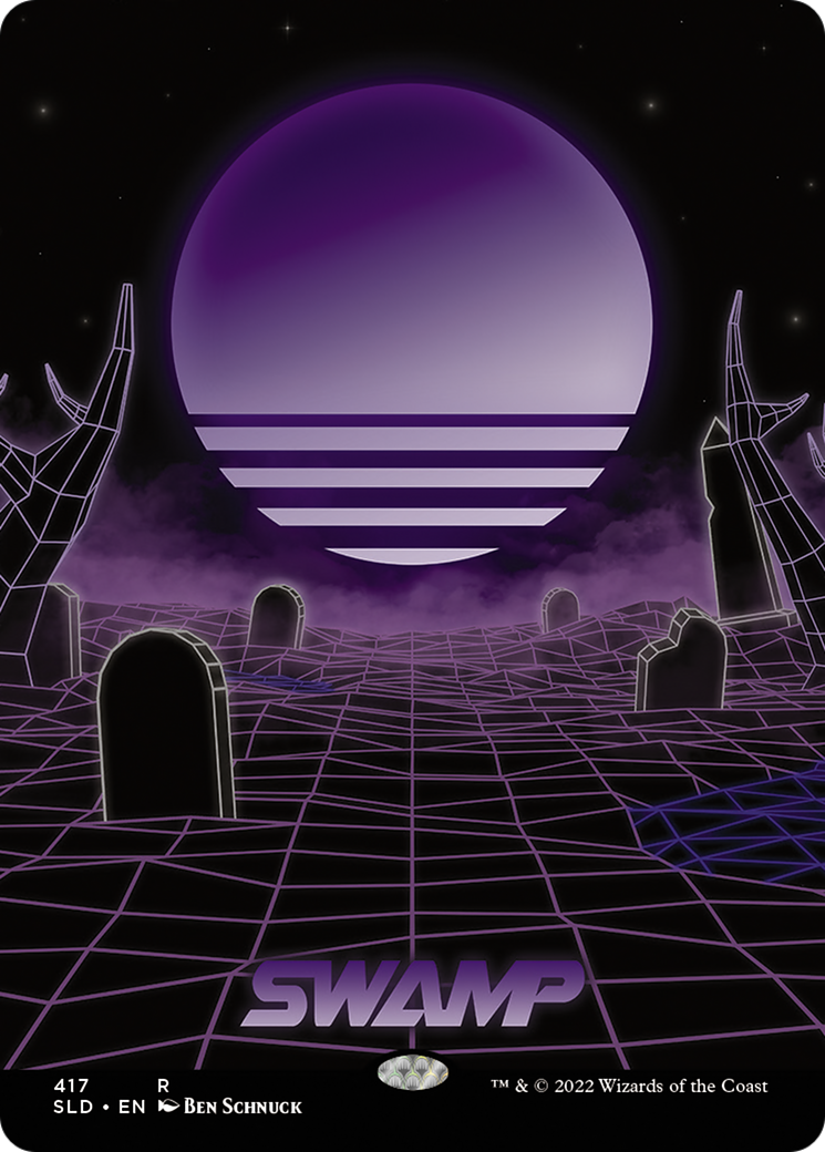 Image of Swamp (417) (SLD-417) - Secret Lair Drop (Borderless) Foil