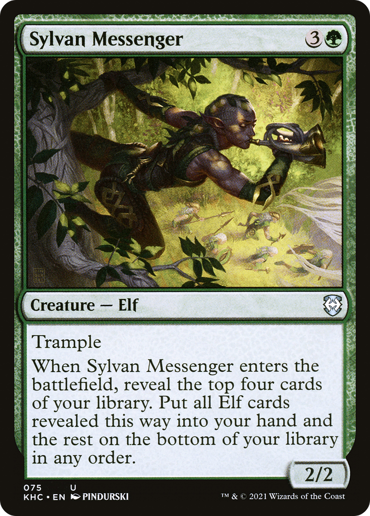 Image of Sylvan Messenger (KHC-075) - Kaldheim Commander