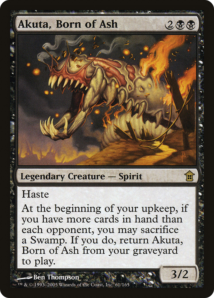 Image of Akuta, Born of Ash (SOK-061) - Saviors of Kamigawa Foil