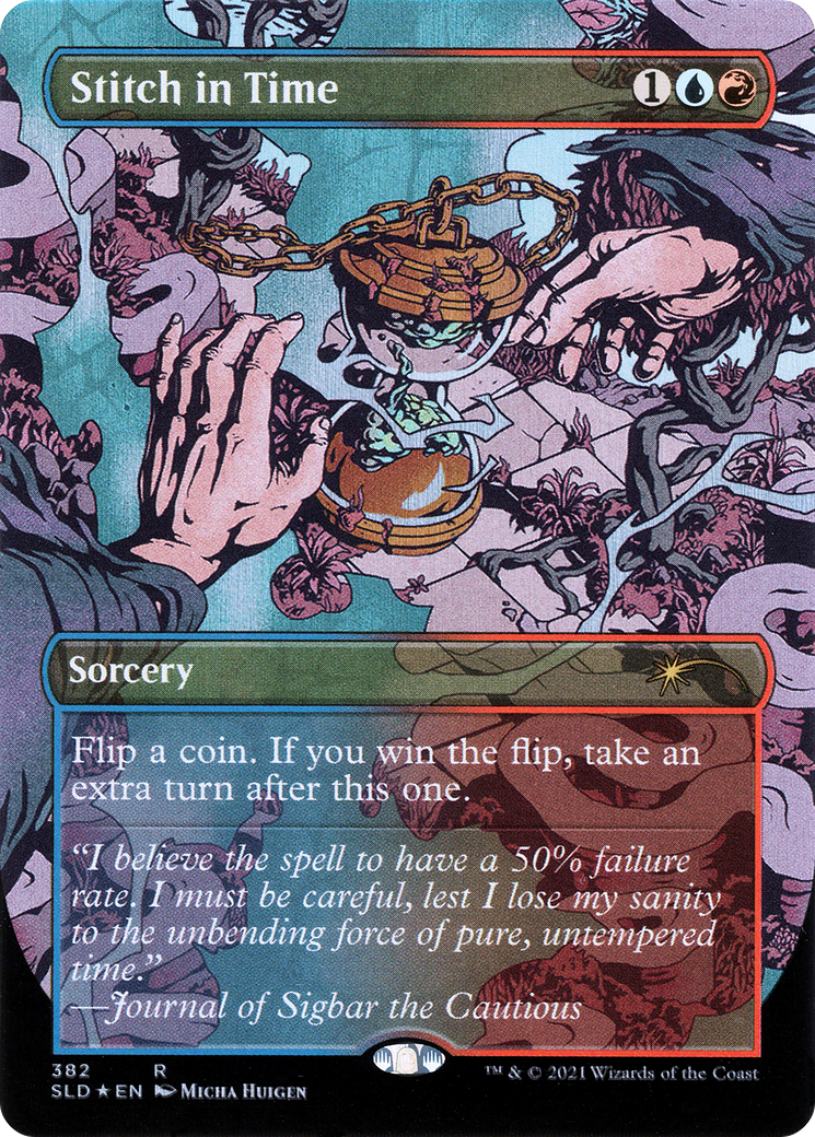 Image of Stitch in Time (SLD-382) - Secret Lair Drop (Borderless) Foil
