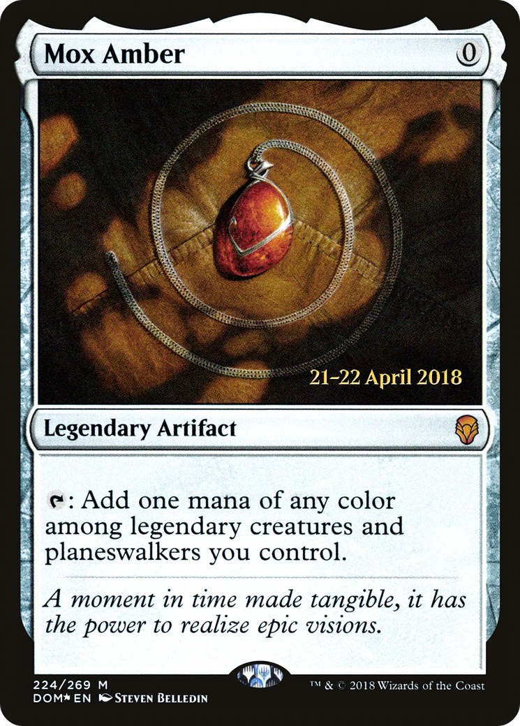 Image of Mox Amber (PRE-224) - Dominaria Promos Foil