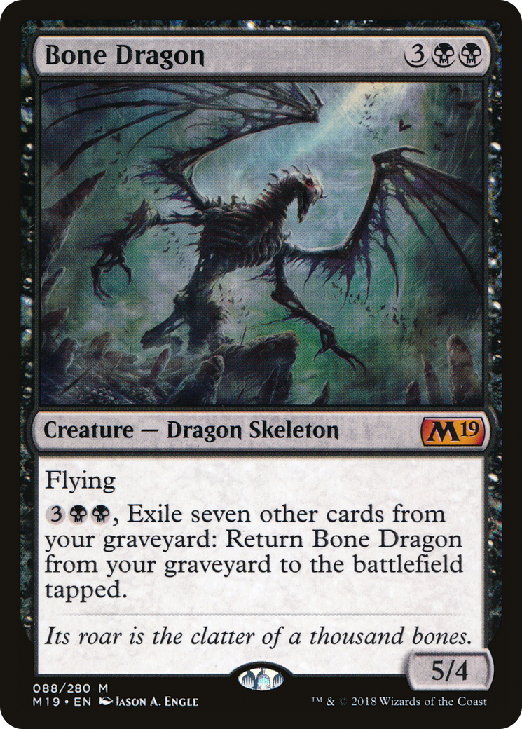Image of Bone Dragon (M19-088) - Core Set 2019 Foil