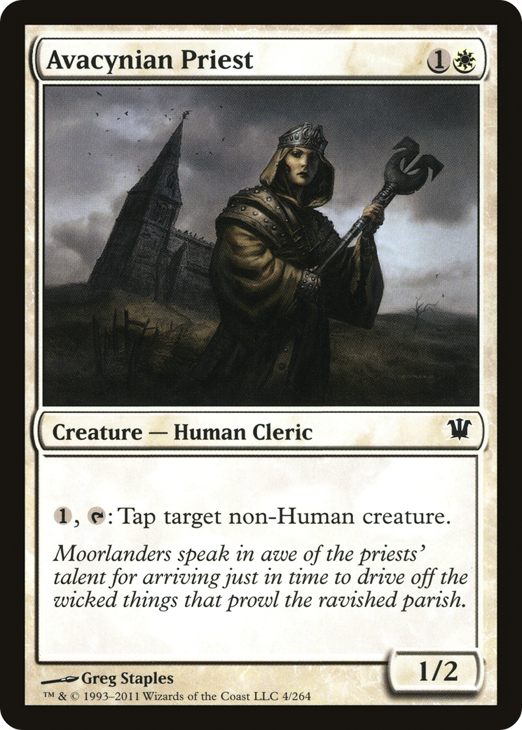 Image of Avacynian Priest (ISD-004) - Innistrad Foil