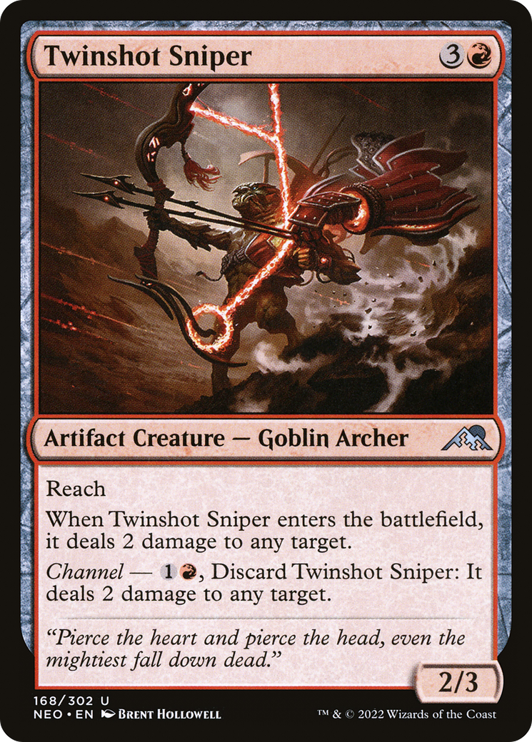 Image of Twinshot Sniper (NEO-168) - Kamigawa: Neon Dynasty Foil