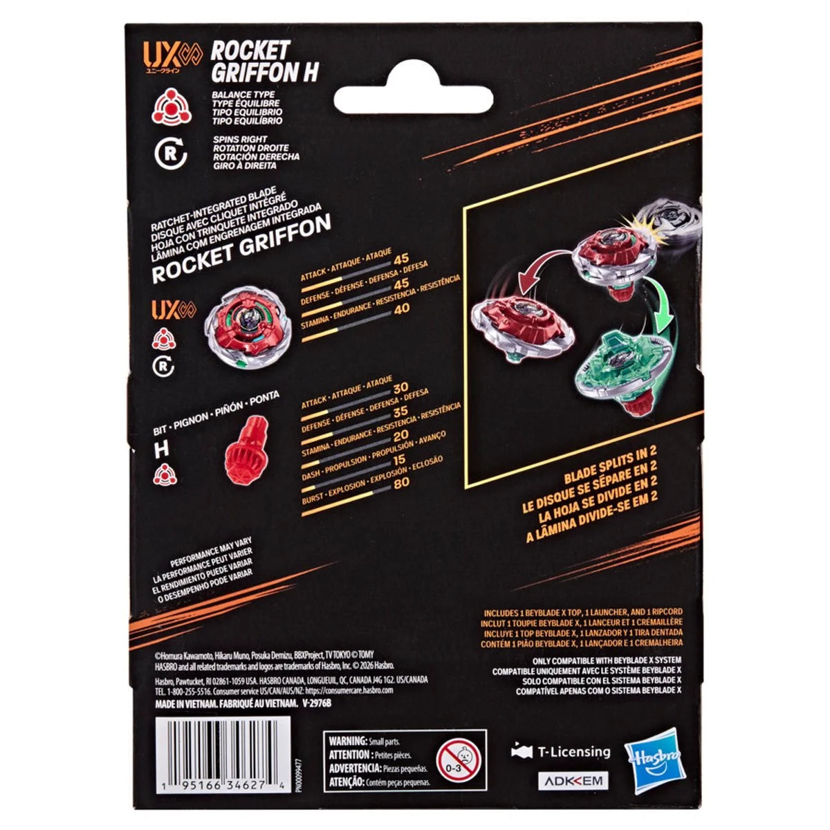 Image of Beyblade X Rocket Griffon H UX Infinity Starter Pack Set