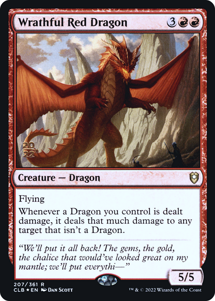 Image of Wrathful Red Dragon (PRE-207) - Battle for Baldur's Gate Promos Foil
