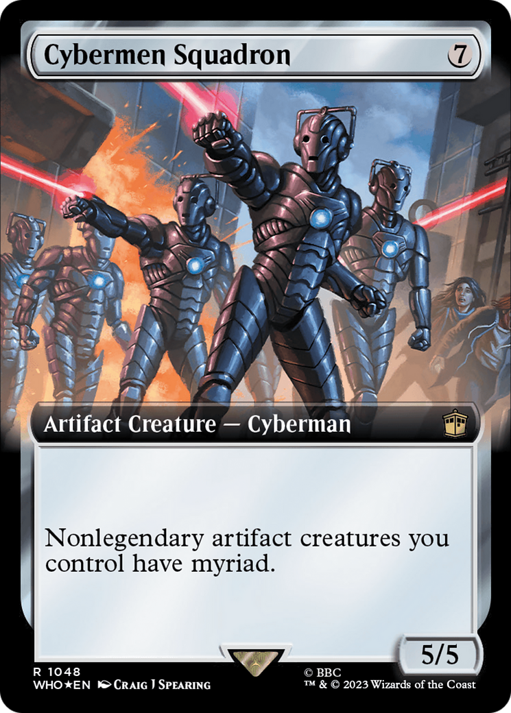 Image of Cybermen Squadron (Extended Art) (Surge Foil) (WHO-1048) - Doctor Who: (Extended Art) Foil