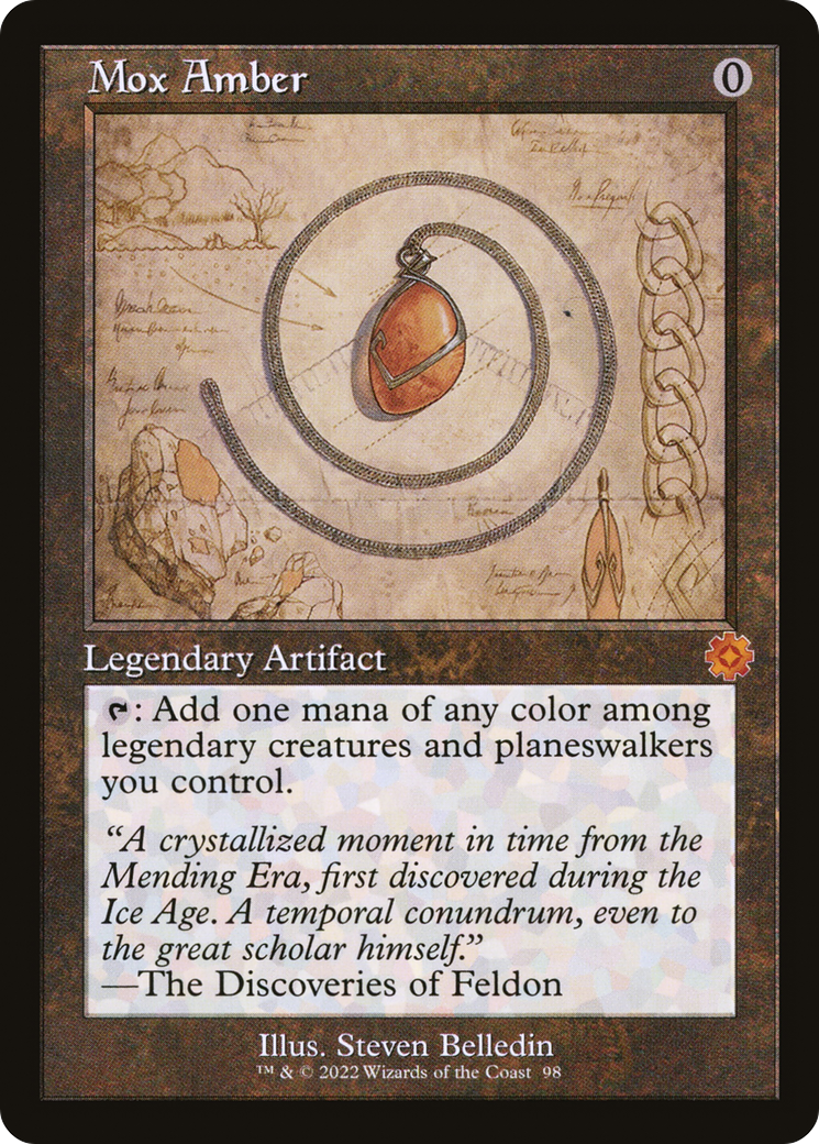Image of Mox Amber (Schematic) (BRR-098) - The Brothers' War Retro Artifacts