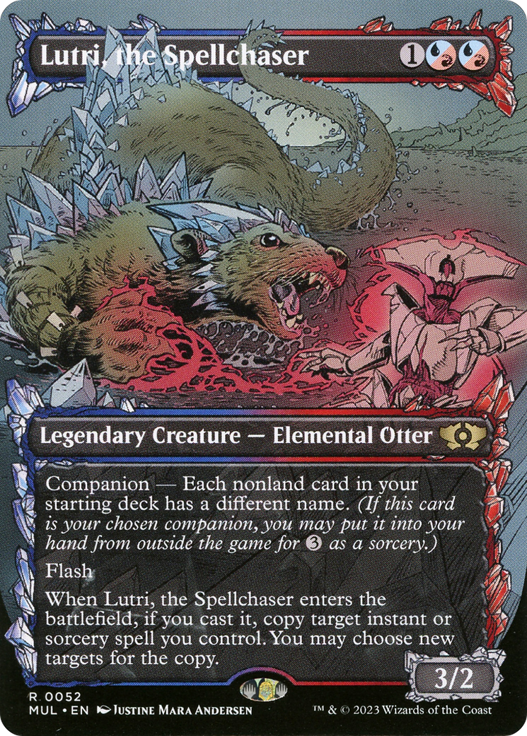 Image of Lutri, the Spellchaser (MUL-052) - Multiverse Legends: (Showcase) (Borderless) Foil