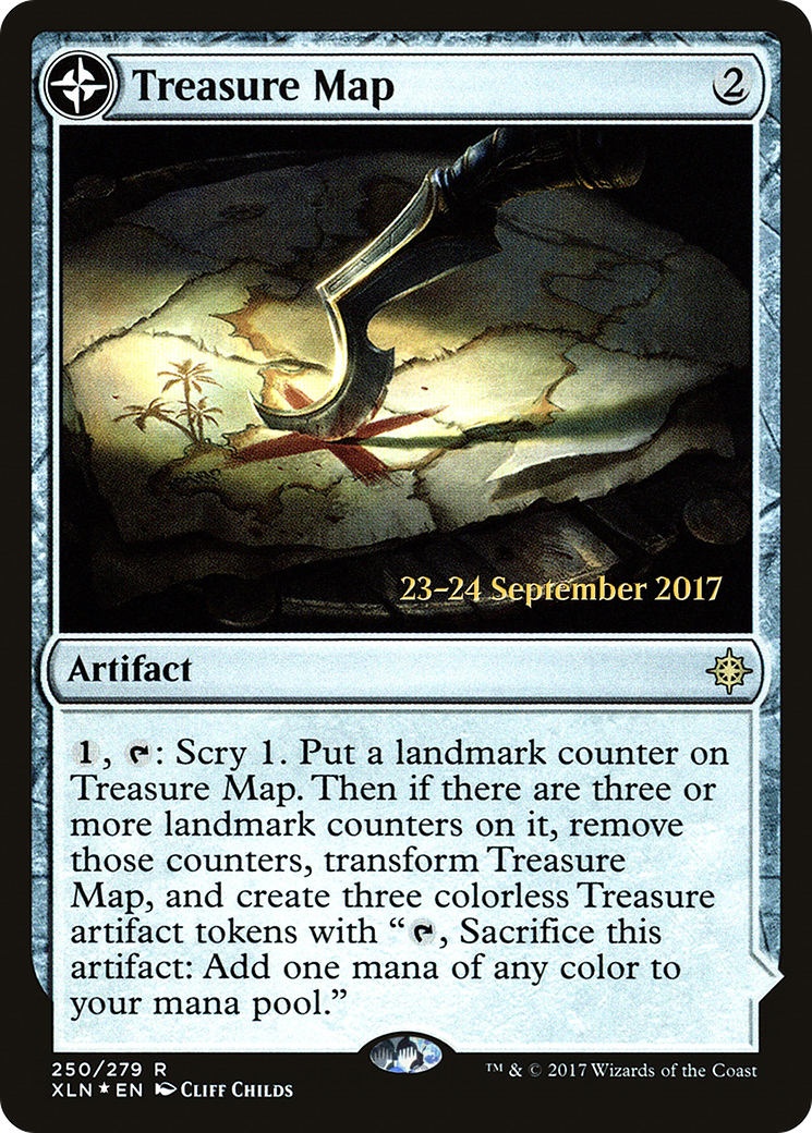 Image of Treasure Map (XLN) (PRE-250) - Ixalan Promos: (compasslanddfc) Foil