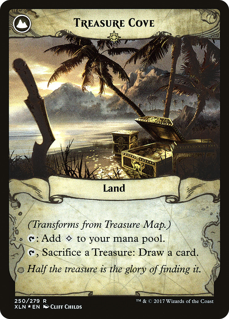 Image of Treasure Map (XLN) (PRE-250) - Ixalan Promos: (compasslanddfc) Foil