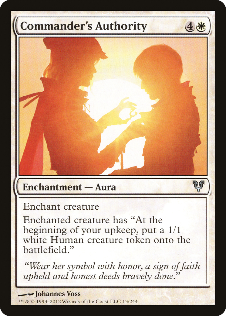 Image of Commander's Authority (AVR-013) - Avacyn Restored