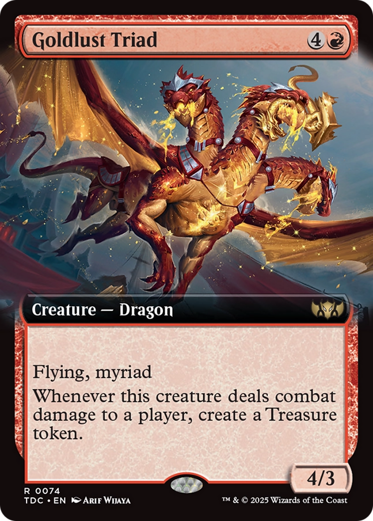 Image of Goldlust Triad (Extended Art) (TDC-074) - Commander: Tarkir: Dragonstorm: (Extended Art)