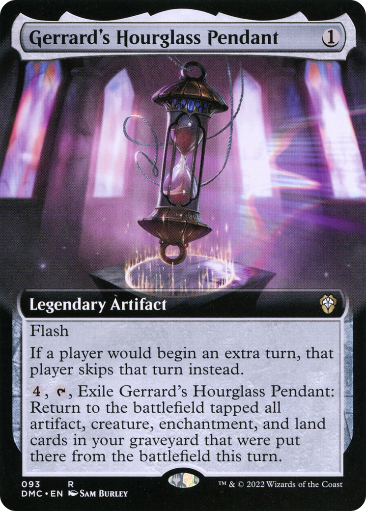 Image of Gerrard's Hourglass Pendant (Extended Art) (DMC-093) - Dominaria United Commander: (Extended Art)